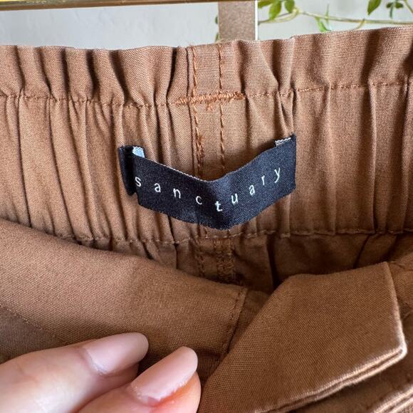 Sanctuary Women’s Rebel Crop Stretch Cotton Cargo Pants Brown Size 28 NWOT - Picture 7 of 10